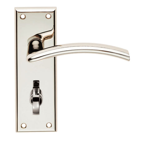This is an image of a Serozzetta - Serozzetta Trenta Lever on Bathroom Backplate that is availble to order from Trade Door Handles in Kendal.