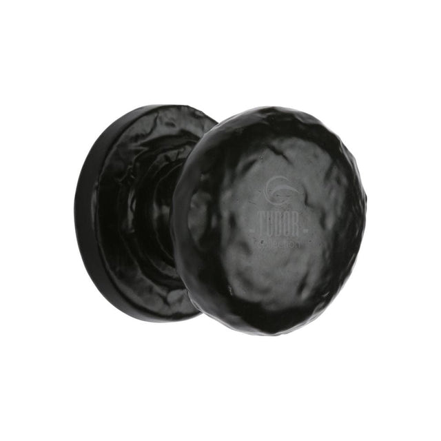 The Tudor Collection Cabinet Hardware Antique Black / Cabinet Knobs / 38mm Dia. The Tudor Collection - Cabinet Knob Rustic Round Design 38mm Black Iron