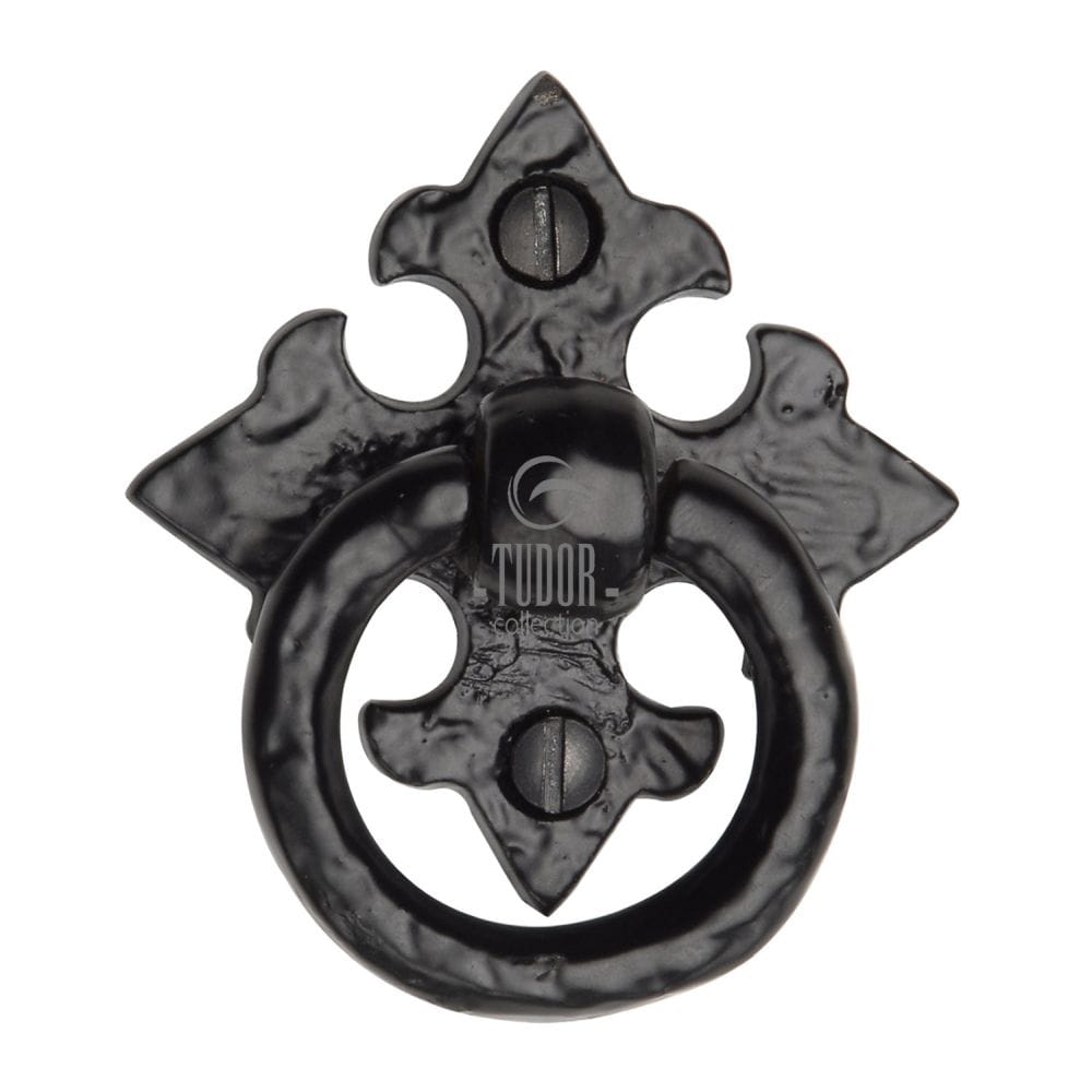 The Tudor Collection Cabinet Hardware Antique Black / Cabinet Drop Pulls The Tudor Collection - Cabinet Ring Pull Black Iron
