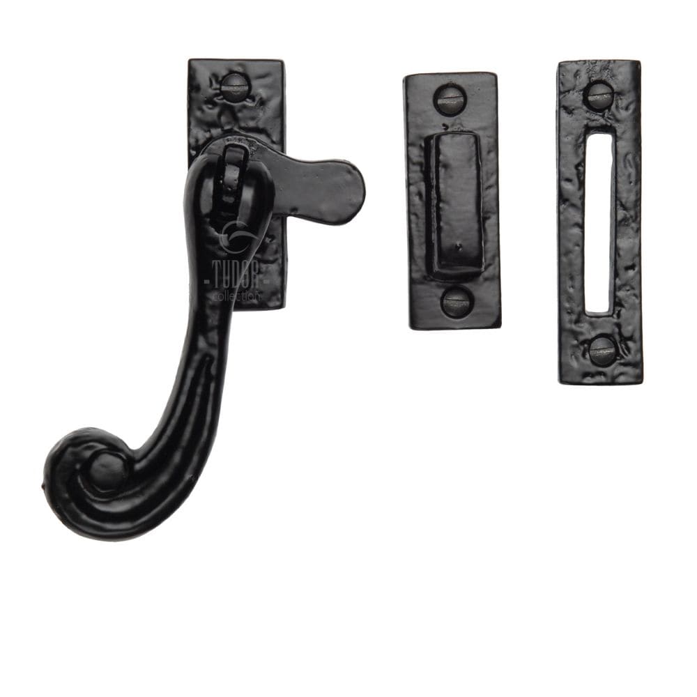 The Tudor Collection Window Furniture Antique Black / No / Mortice & Hook Place The Tudor Collection - Casement Window Fastener Black Iron