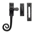 The Tudor Collection Window Furniture Antique Black / No / Mortice & Hook Place The Tudor Collection - Casement Window Fastener Monkey Tail Pattern Black Iron