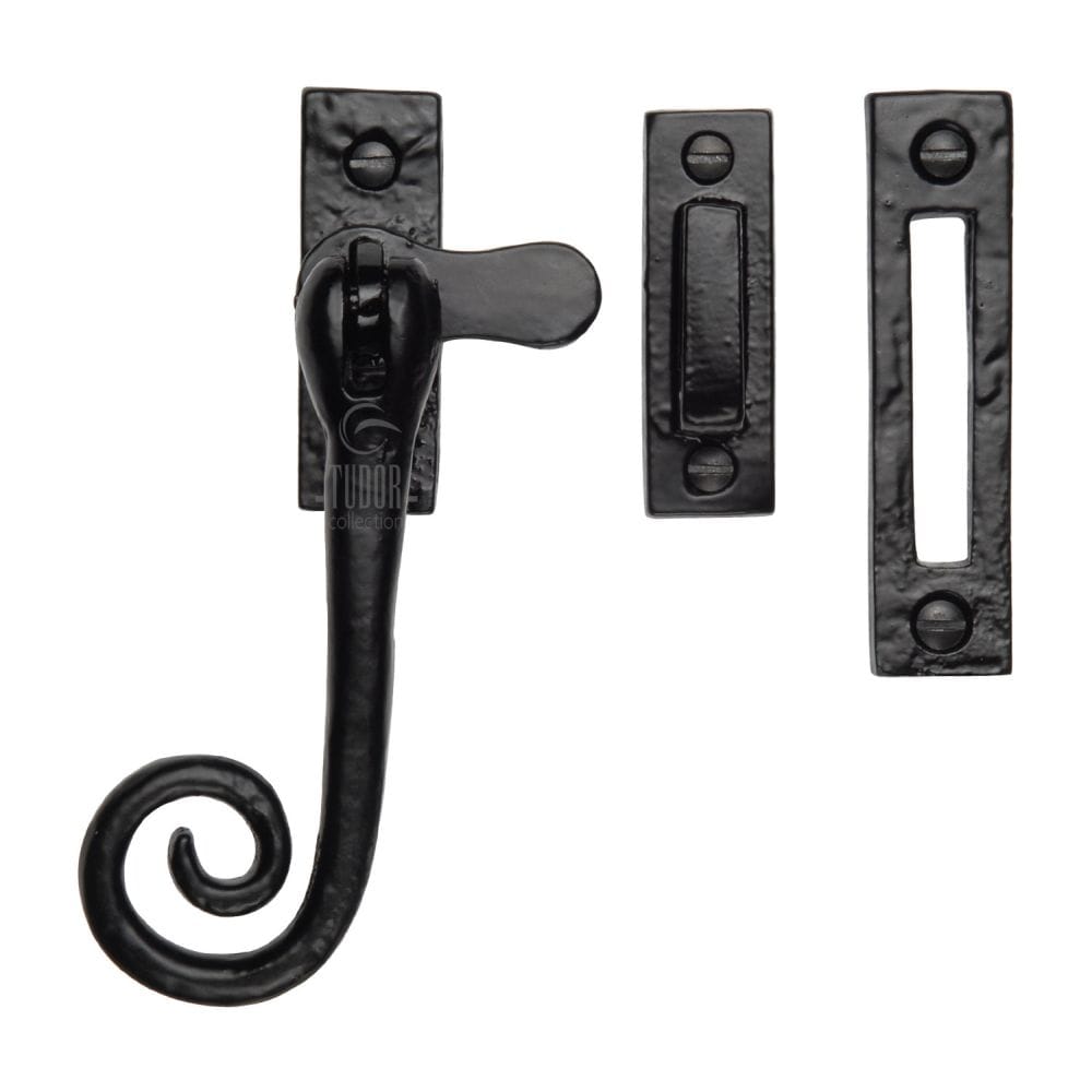 The Tudor Collection Window Furniture Antique Black / No / Mortice & Hook Place The Tudor Collection - Casement Window Fastener Monkey Tail Pattern Black Iron