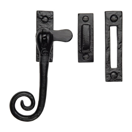 The Tudor Collection Window Furniture Antique Black / No / Mortice & Hook Place The Tudor Collection - Casement Window Fastener Monkey Tail Pattern Black Iron