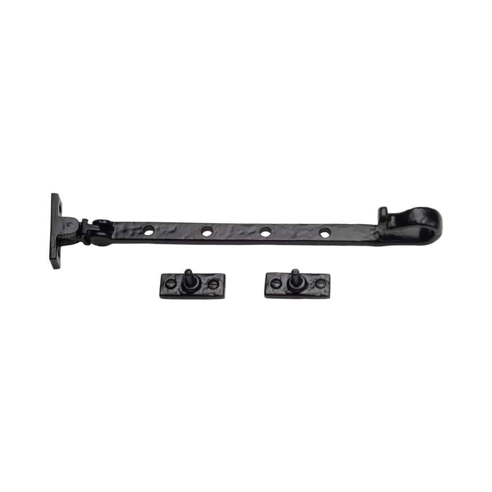 The Tudor Collection Window Furniture Antique Black / 10"/250mm The Tudor Collection - Casement Window Stay Shepherd's Crook Pattern 10" Black