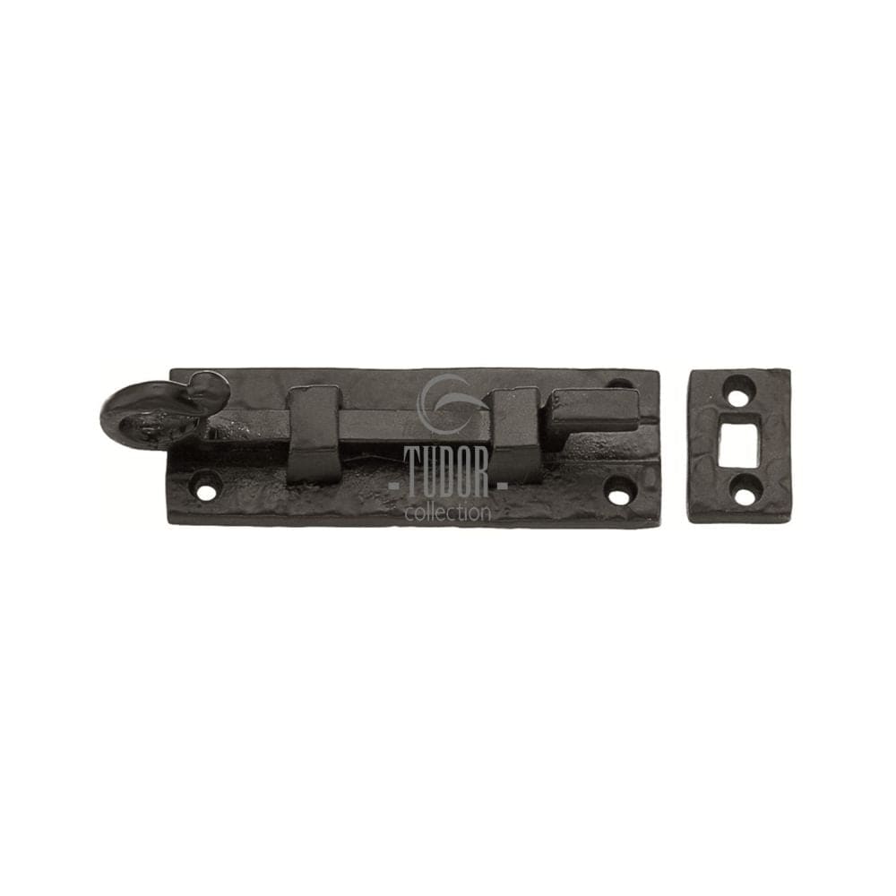The Tudor Collection Accessories Antique Black / Cranked Surface Bolts / 75mm / 3" The Tudor Collection - Door Bolt Necked 3" Black Iron
