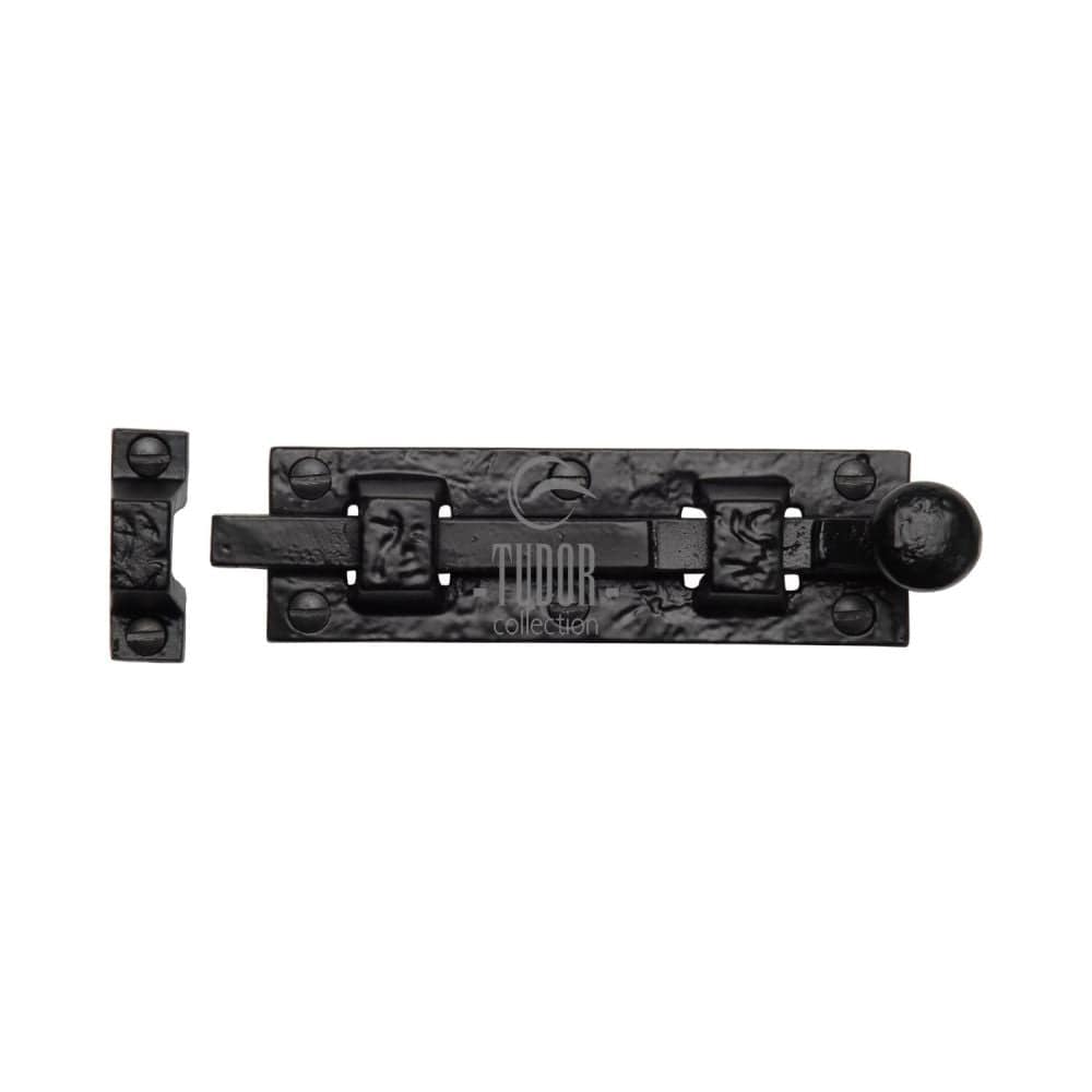 The Tudor Collection Accessories Antique Black / Straight Surface Bolts / 75mm / 3" The Tudor Collection - Door Bolt Straight 3" Black Iron