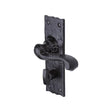 The Tudor Collection Door Furniture Antique Black / Bathroom Lock Handles The Tudor Collection - Door Handle for Bathroom Shropshire Design Black Iron