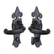 The Tudor Collection Door Furniture Antique Black / Bathroom Lock Handles The Tudor Collection - Door Handle for Bathroom Wroxeter Design Black Iron