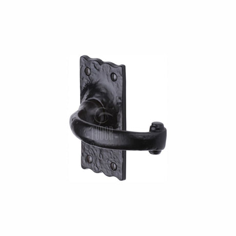 The Tudor Collection Door Furniture Antique Black / Latch Handles The Tudor Collection - Door Handle Lever Latch Colonial Design Black Iron