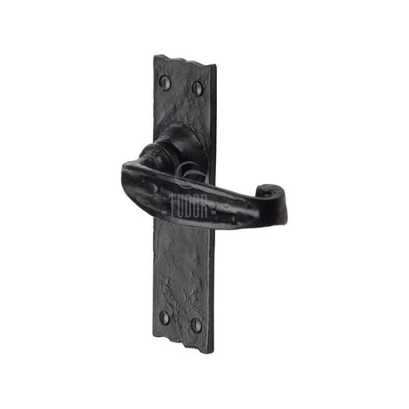 The Tudor Collection Door Furniture Antique Black / Latch Handles The Tudor Collection - Door Handle Lever Latch Wellington Design Black Iron