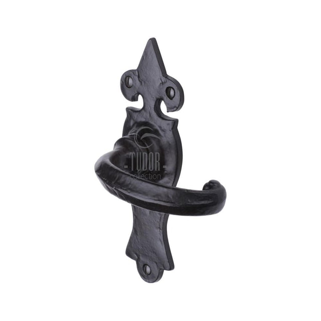 The Tudor Collection Door Furniture Antique Black / Latch Handles The Tudor Collection - Door Handle Lever Latch Wroxeter Design Black Iron