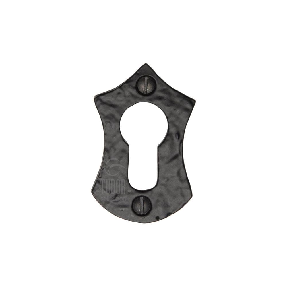 The Tudor Collection Door Furniture Antique Black / Euro Profile Escutcheons The Tudor Collection - Euro Profile Cylinder Escutcheon Black Iron