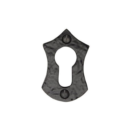 The Tudor Collection Door Furniture Antique Black / Euro Profile Escutcheons The Tudor Collection - Euro Profile Cylinder Escutcheon Black Iron