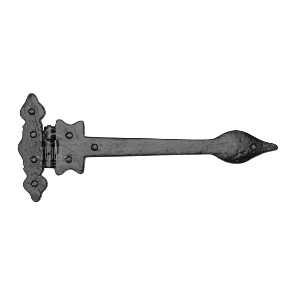 The Tudor Collection Hinges Antique Black / Tee Hinges / 12" (304mm) The Tudor Collection - Leaf Hinge Black Iron 308mm