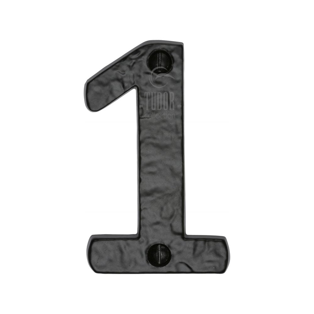 The Tudor Collection Door Furniture Antique Black / Numerals / 1 The Tudor Collection - Numeral 1 - 3" Black Iron