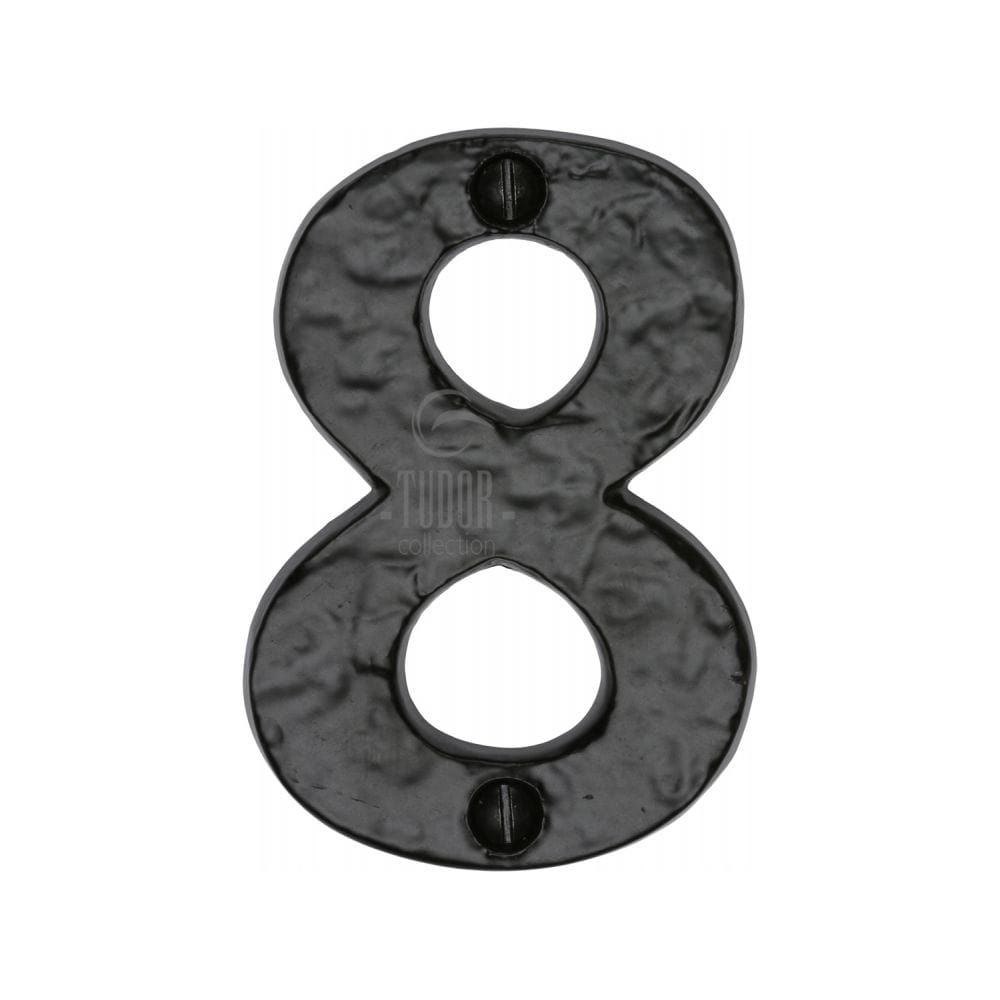 The Tudor Collection Door Furniture Antique Black / Numerals / 8 The Tudor Collection - Numeral 8 - 3" Black Iron