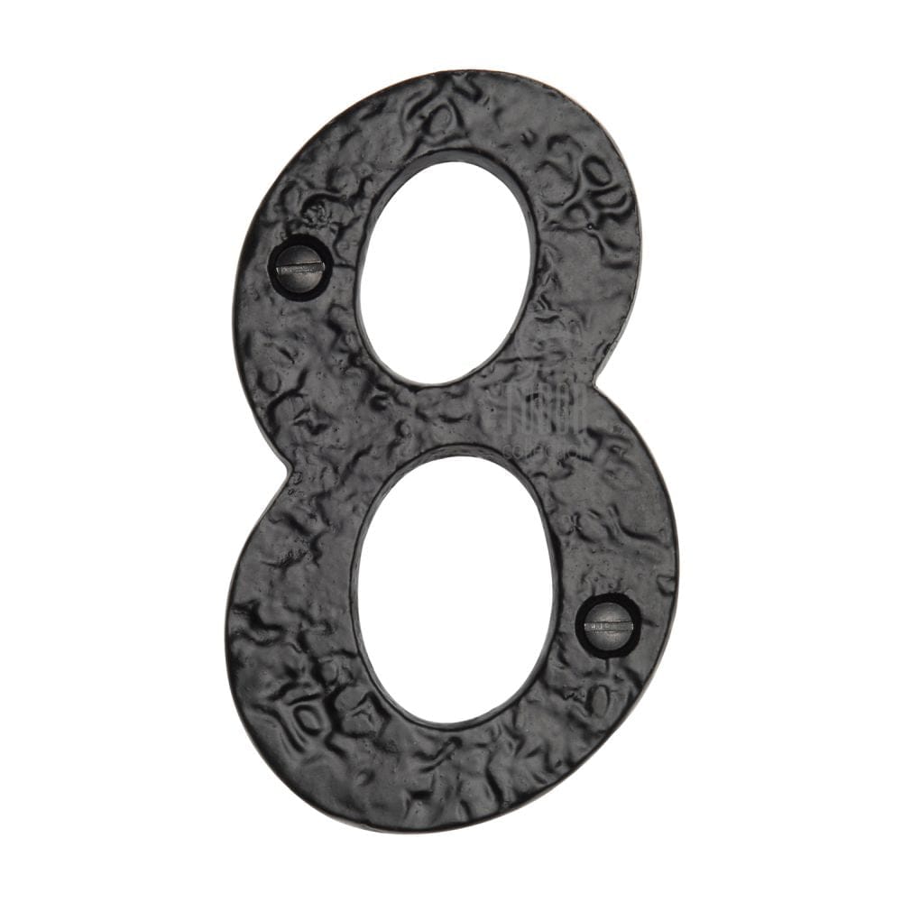 The Tudor Collection Door Furniture Antique Black / Numerals / 8 The Tudor Collection - Numeral 8 - 4" Black Iron