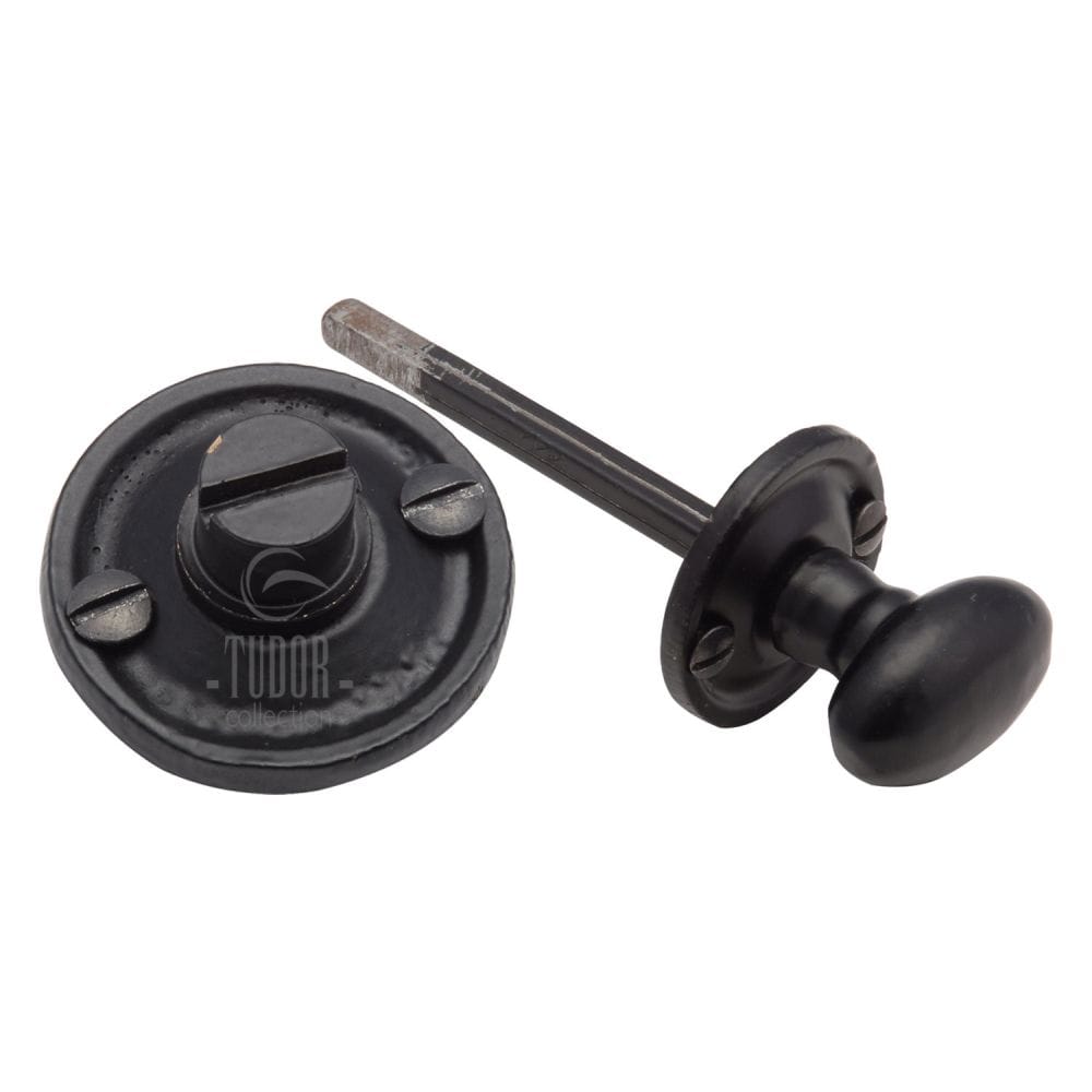 The Tudor Collection Door Furniture Antique Black / No The Tudor Collection - Privacy Bolt Black Iron Thumbturn & Emergency Release for