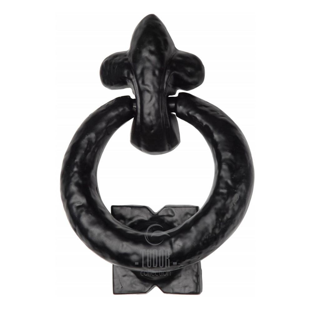 The Tudor Collection Door Furniture Antique Black / Ring Door Knocker The Tudor Collection - Ring Knocker Black Iron