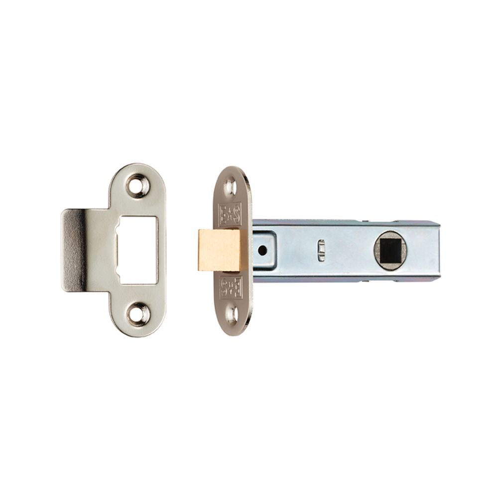 High quality image of Eurospec - Contract Standard Tubular Latch Radius - Nickel Plate | Sku. tle8030np-r | Trade Door Handles, Kendal.