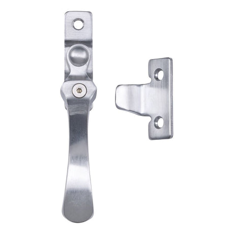 This is an image of a Carlisle Brass - Casement Fastener - Satin Chrome that is availble to order from Trade Door Handles in Kendal.