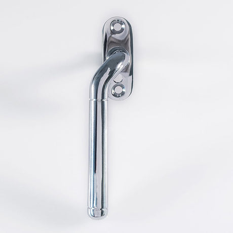 This is an image of a Carlisle Brass - Cranked Locking Espagnolette Handle L/H - Polished Chrome that is availble to order from Trade Door Handles in Kendal.