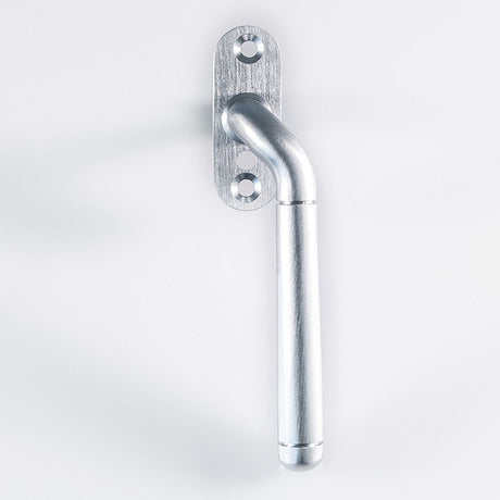 This is an image of a Carlisle Brass - Cranked Locking Espagnolette Handle R/H - Satin Chrome that is availble to order from Trade Door Handles in Kendal.