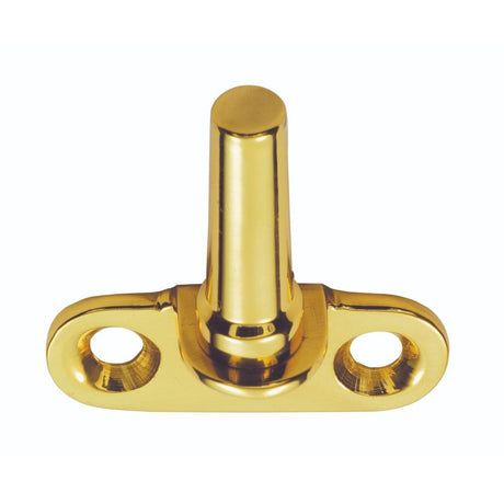 This is an image of a Carlisle Brass - Flush Fitting Casement Pin - Polished Brass that is availble to order from Trade Door Handles in Kendal.