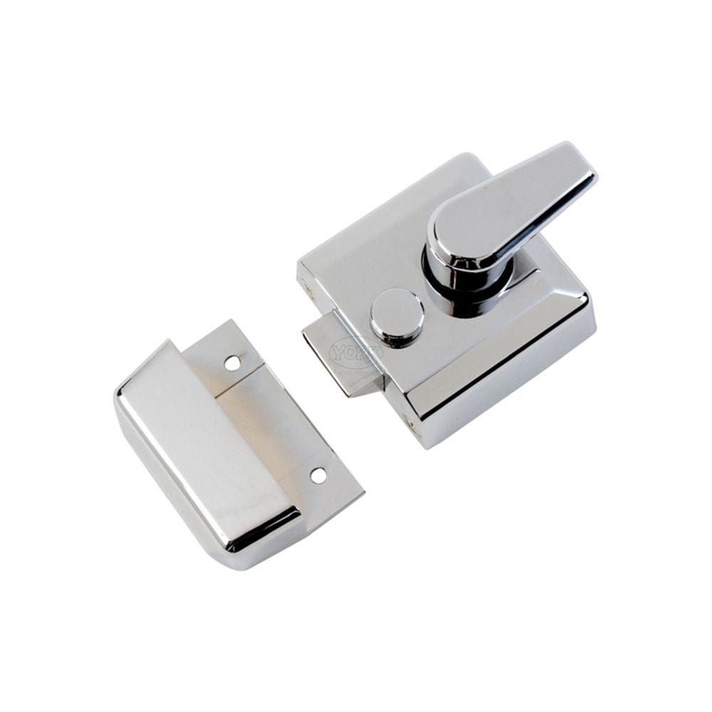 York Security Locks & Latches Polished Chrome / 40mm / Standard Nightlatch York - 40mm Std. Nightlatch Polished Chrome Finish