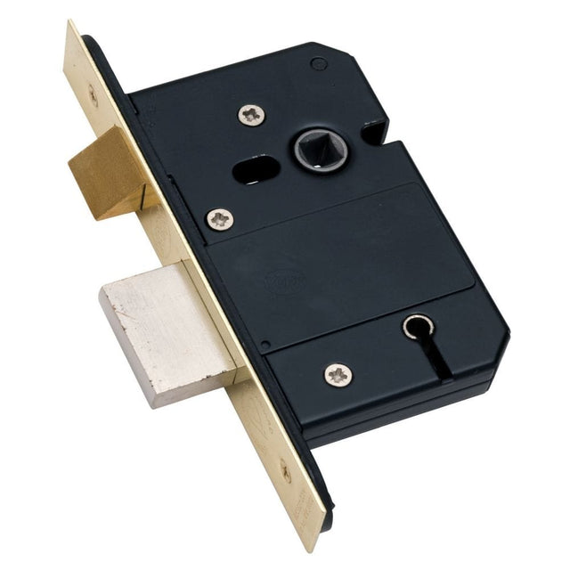 York Security Locks & Latches Polished Brass / 5 Lever Sashlocks / 3" / 76mm York - British Standard 5 Lever Sashlock 3" Brass Finish
