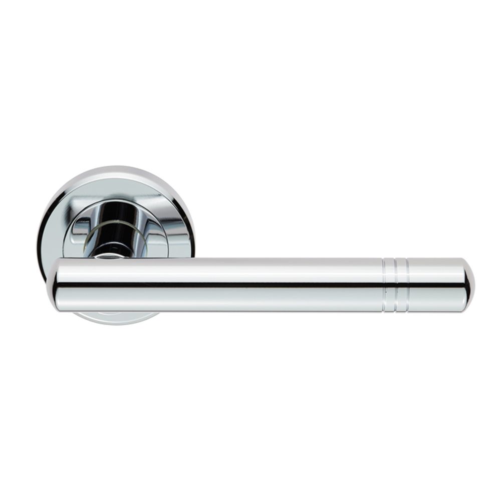 High quality image of Serozzetta - Atalaya Lever On Rose - Polished Chrome | Sku. zin3116pc | Trade Door Handles, Kendal.