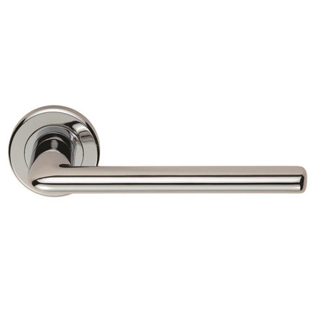 This is an image of a Serozzetta - Manon Lever on Rose - Polished Chrome that is availble to order from Trade Door Handles in Kendal.