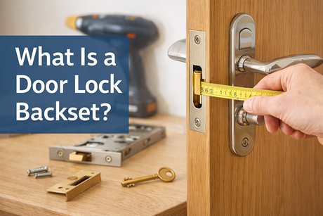 What is a door lock backset?