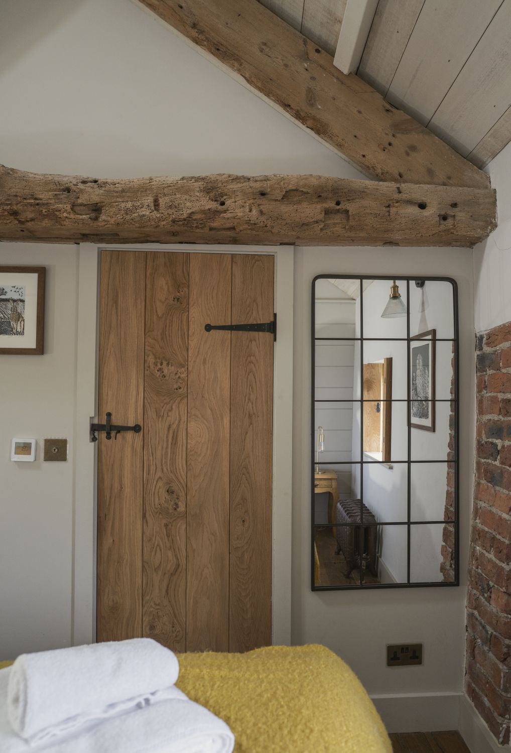 Image showing a Rustic Ledged and Braced door with From The Anvil hinges and a traditional thumb latch