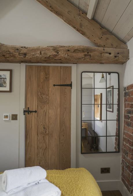 Image showing a Rustic Ledged and Braced door with From The Anvil hinges and a traditional thumb latch