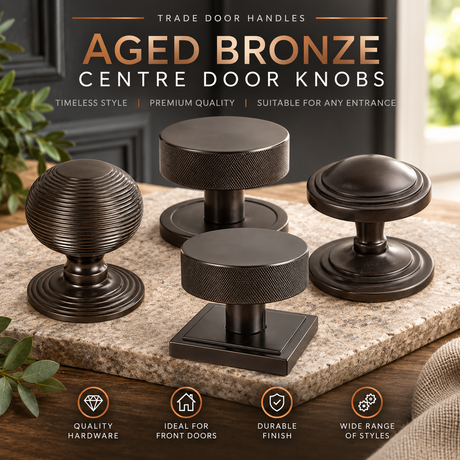 Aged Bronze Centre Door Knobs