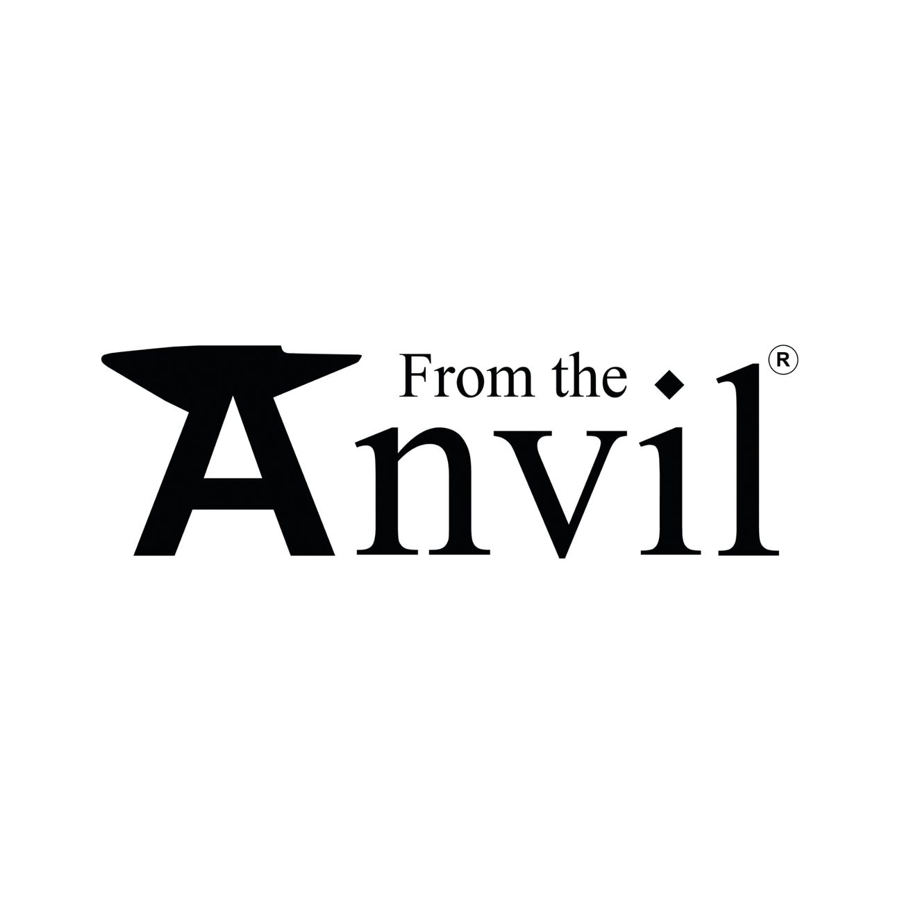 This is an image of From The Anvils logo in Black and White