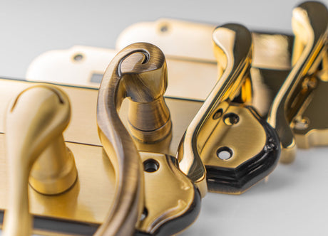 Carlisle Brass Door Handles on Backplates