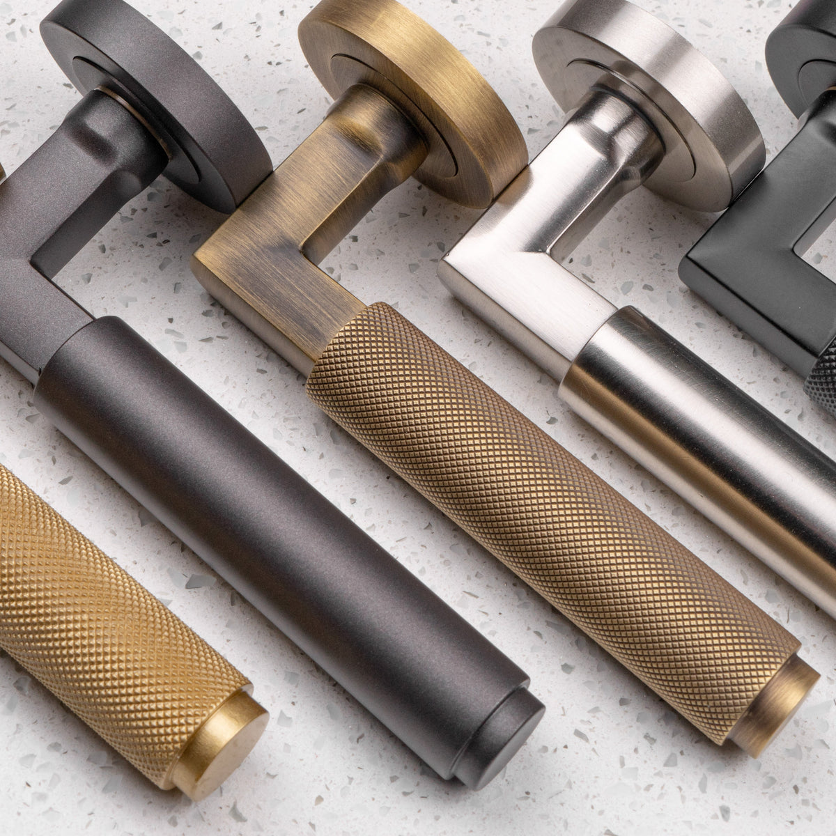 Door Handles on Round Rose | Lever Handles UK | Trade Door Handles