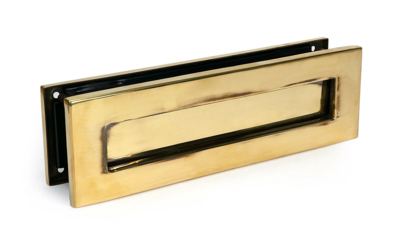 From The Anvil Aged Brass Traditional Letterbox Sku 92127