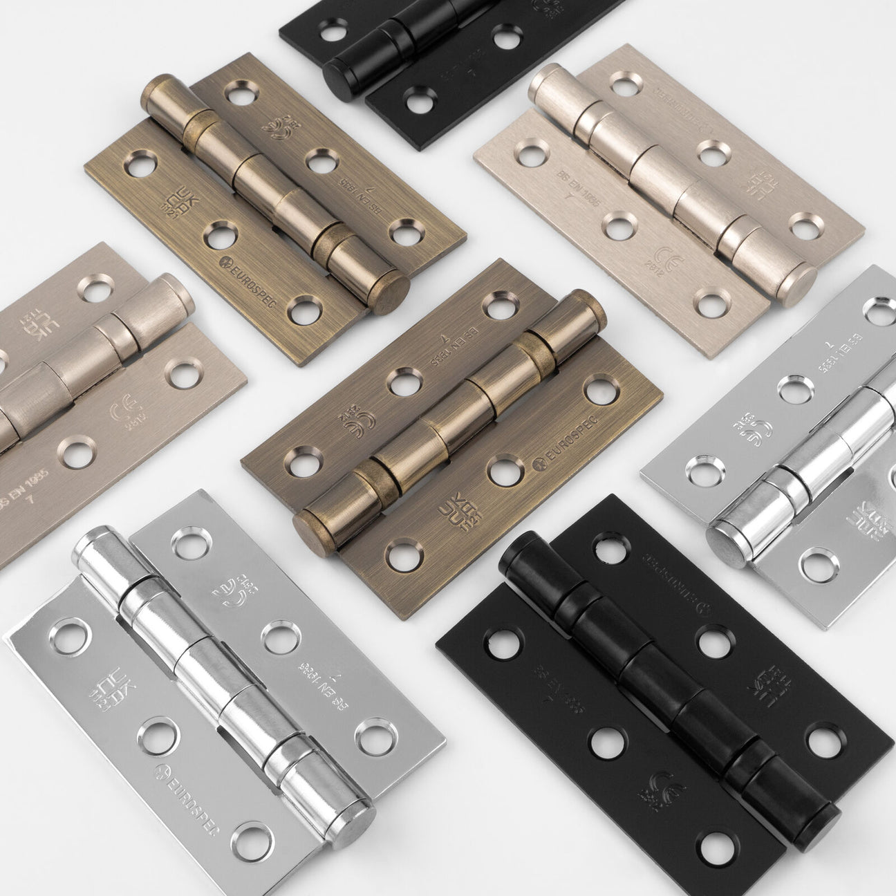 Image showing a range of hinges made by Carlisle Brass available to order from Trade Door Handles