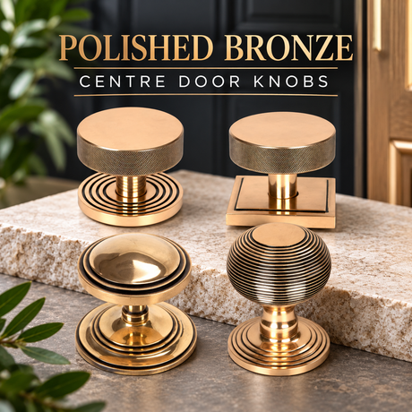 Polished Bronze Centre Door Knobs
