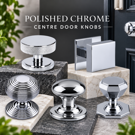 Polished Chrome Centre Door Knobs
