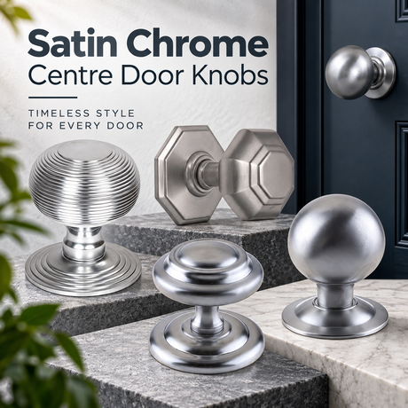 Satin Chrome Centre Door Knobs