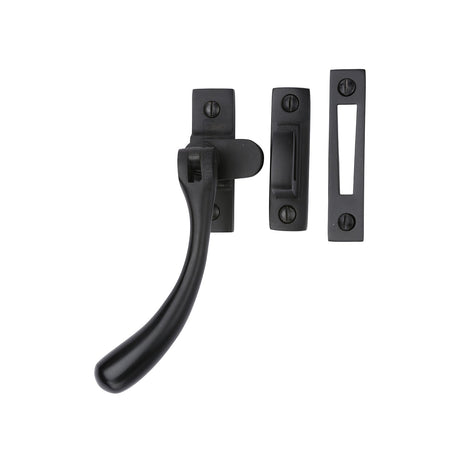 Heritage Brass matt black casement window furniture - ball end casement fastener