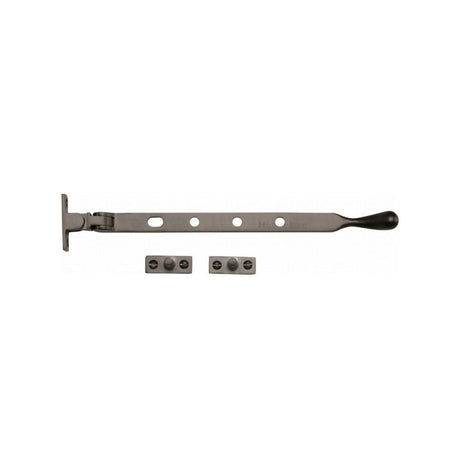 Heritage Brass ball pattern casement window stay in matt bronze