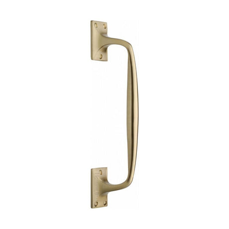 Heritage Brass Door Pull Handle Cranked Design 12 Satin Brass Finish