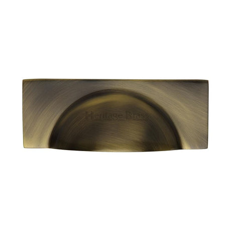 Heritage Brass Cabinet Drawer Cup Pull Hampshire Design Antique Brass Finish