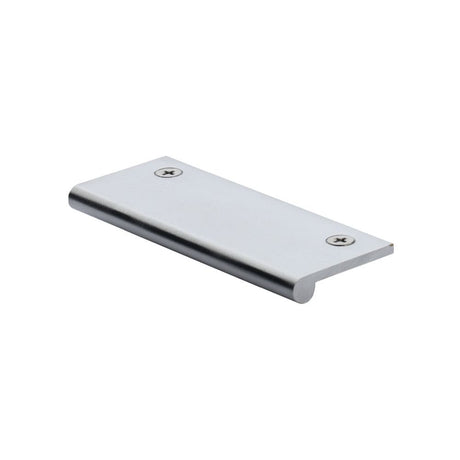 Heritage Brass Cabinet Edge Pull Handle Satin Chrome Finish