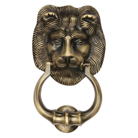 Heritage Brass Lion Knocker Antique Finish